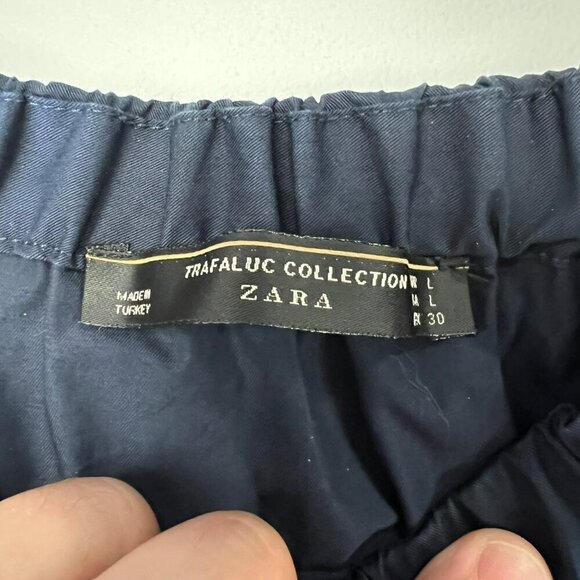 Zara Trafaluc Collection Off Shoulder Shift Dress Navy Size Large Short Sleeve - Picture 9 of 10